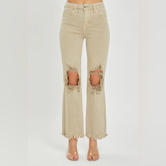 🆕 Risen Sand Distressed Straight Jean SZ 11/30 - Picture 1 of 7